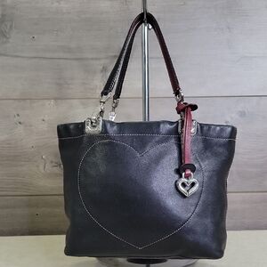 Brighton Black Tote with Heart Design